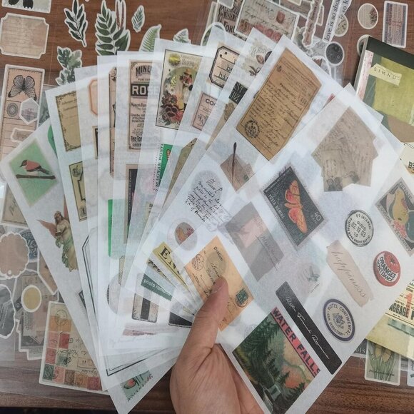410 Aesthetic Scrapbook Stickers, Vintage Stickers for journaling 20 Scrapbook P - Picture 6 of 6